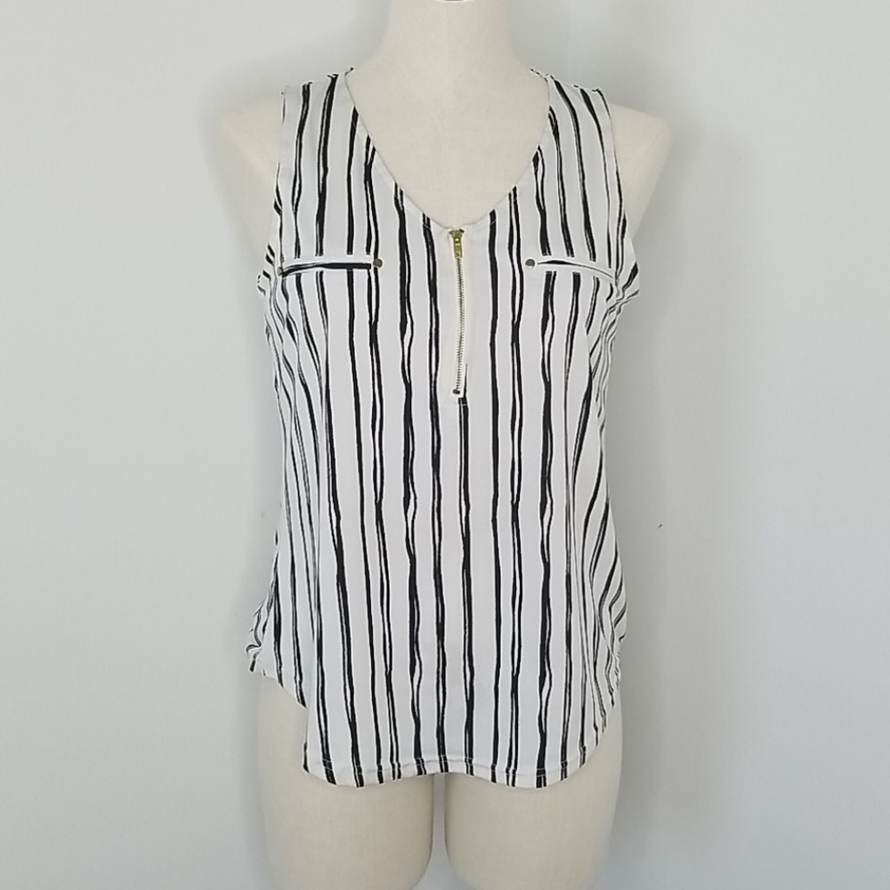 The Workshop Sleeveless Stripe Top Small